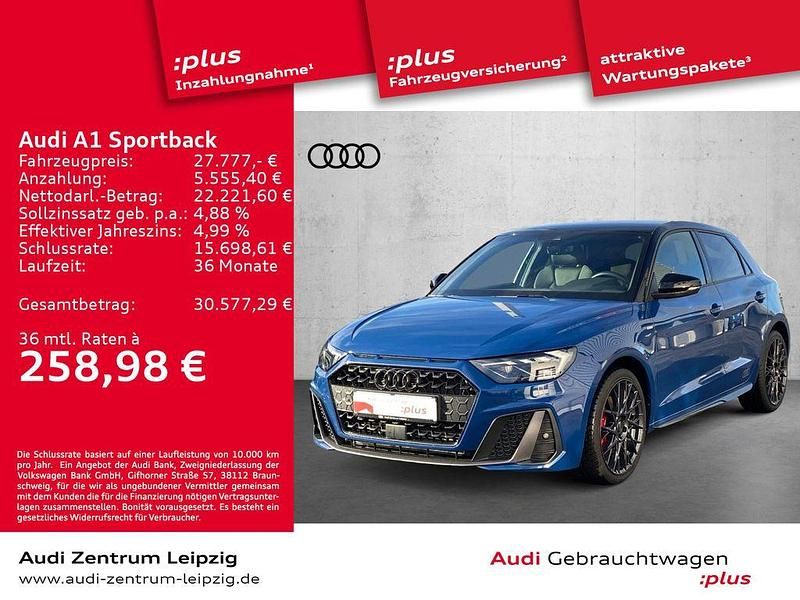Ascariblau metallic Gebraucht 2022 Audi A1 Sportback S-Line Kleinwagen | 27.777 € (Fairer Preis) - Bild 1/3