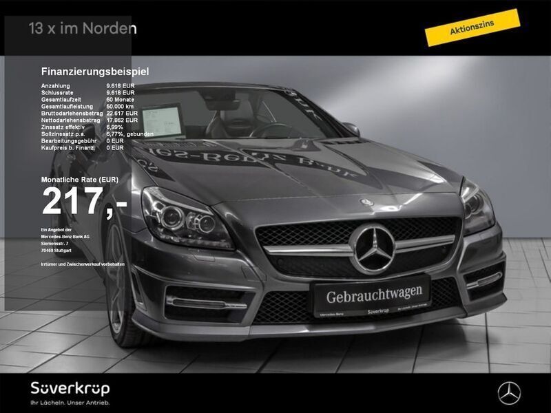 Grau Gebraucht 2015 Mercedes SLK350 AMG Cabrio | 26.235 € (Fairer Preis) - Bild 1/4