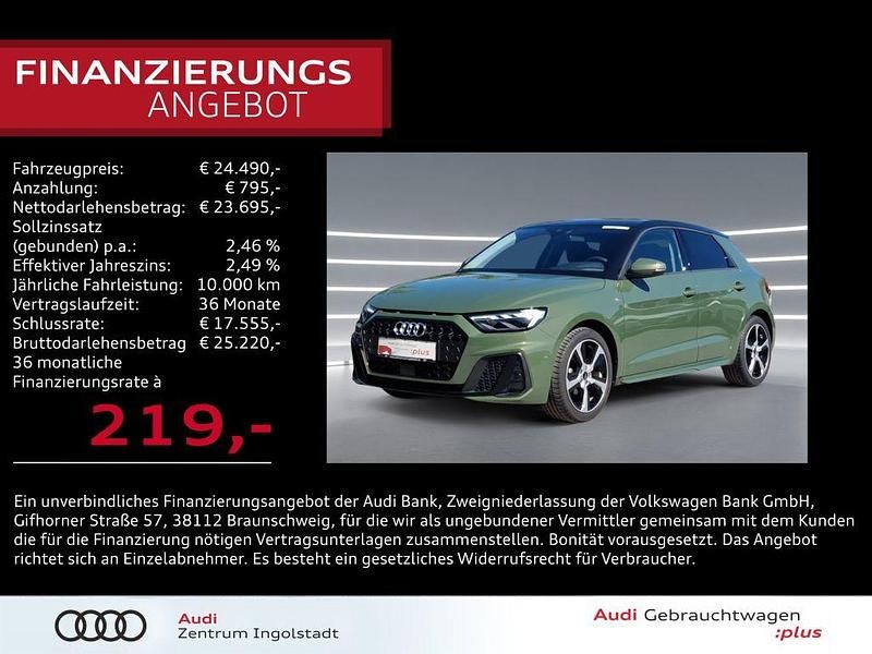 Grün metallic Gebraucht 2025 Audi A1 Sportback S-Line Kleinwagen | 24.490 € (Fairer Preis) - Bild 1/3