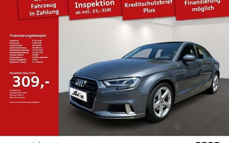Monsungrau metallic Gebraucht 2019 Audi A3 Sport Limousine | 21.748 € (Guter Preis) - Bild 1/2