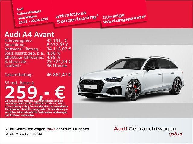 Gebraucht Audi A4 Competition 265 PS (194 kW) 2023 Gletscherweiß metallic Kombi