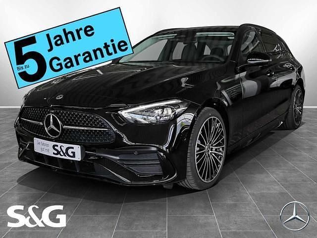 Metalliclack obsidianschwarz Gebraucht 2025 Mercedes C200 AMG Kombi | 48.790 € (Teuer) - Bild 1/4