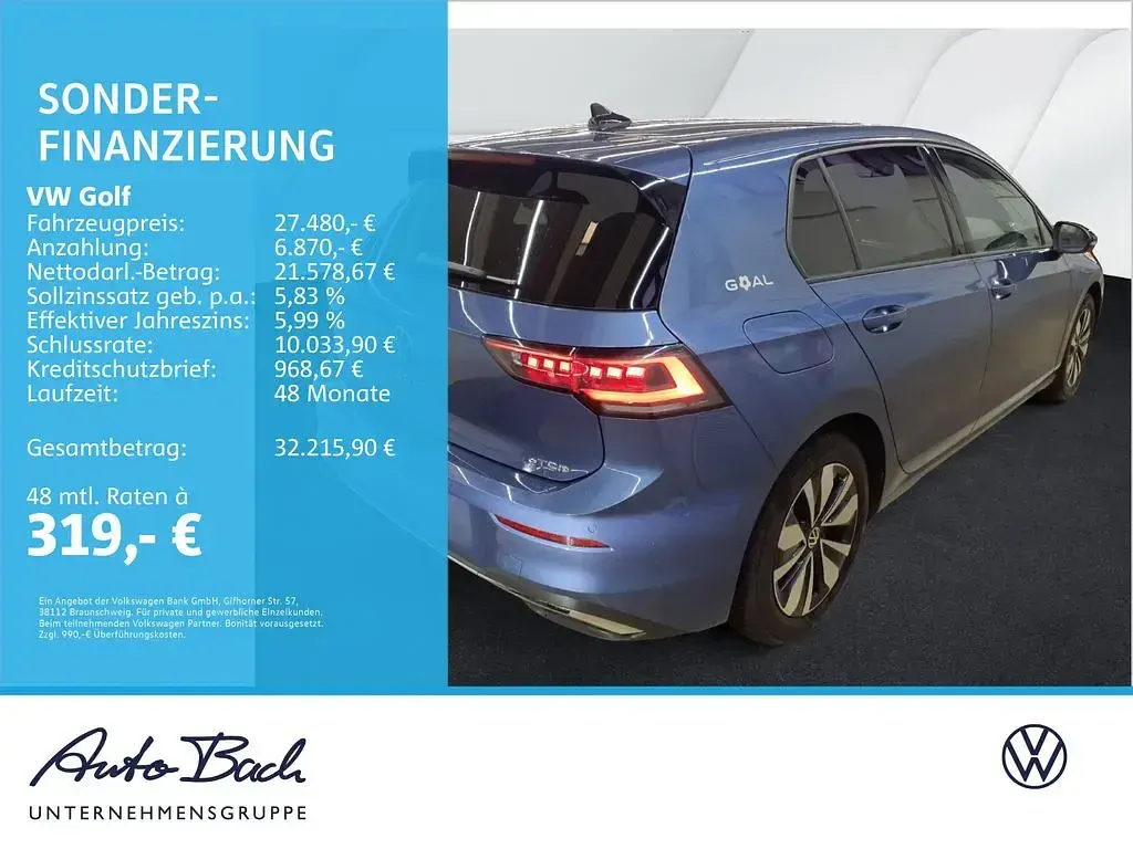 Gebraucht VW Golf VIII Goal 150 PS (110 kW) 2025 Blau Limousine