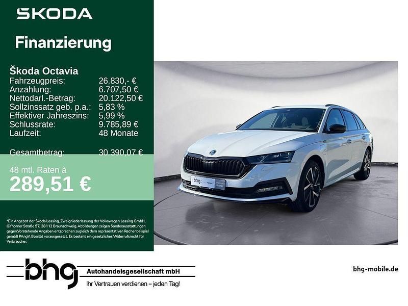 Moonweiß perleffekt Gebraucht 2022 Skoda Octavia SportLine Kombi | 26.830 € (Etwas zu teuer) - Bild 1/4