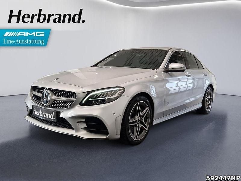 Iridiumsilber metallic Gebraucht 2020 Mercedes C180 AMG Limousine | 27.990 € (Fairer Preis) - Bild 1/4