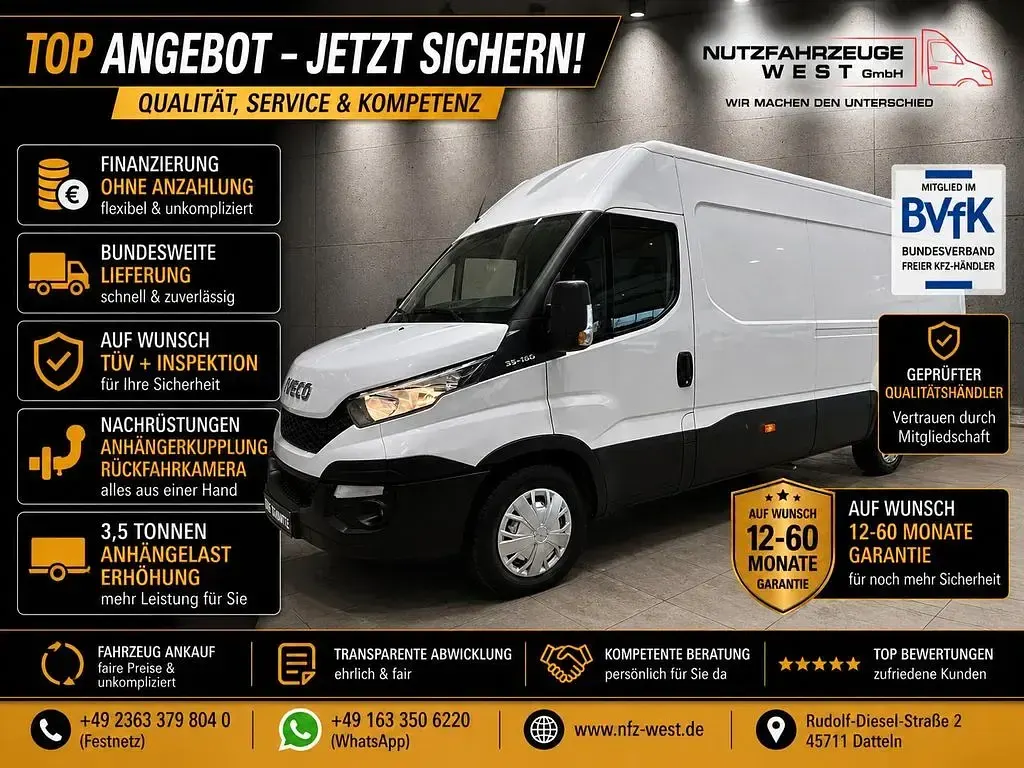 Second-hand Iveco Daily 156 CP (114 kW) 2016 Alb Monovolum