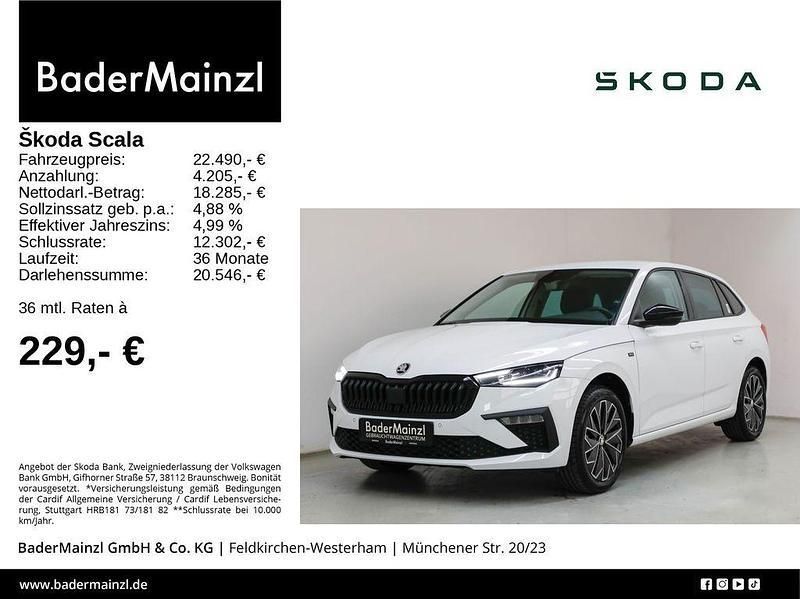 Moonweiß perleffekt met. Gebraucht 2024 Skoda Scala Selection Kleinwagen | 22.490 € (Etwas zu teuer) - Bild 1/3
