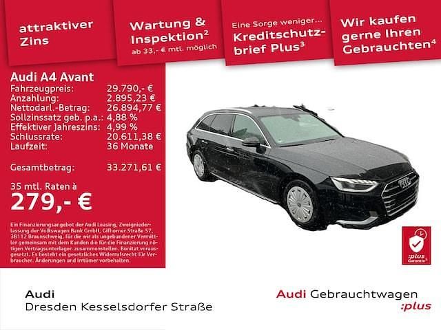 Gebraucht Audi A4 Ambiente 204 PS (150 kW) 2022 Mythosschwarz metallic Kombi
