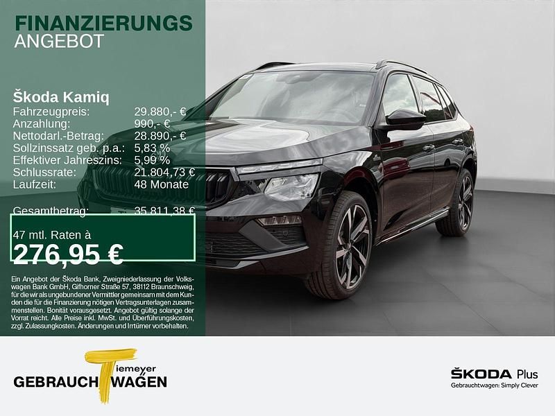 Schwarz Gebraucht 2025 Skoda Kamiq Monte Carlo SUV | 29.450 € (Etwas zu teuer) - Bild 1/4