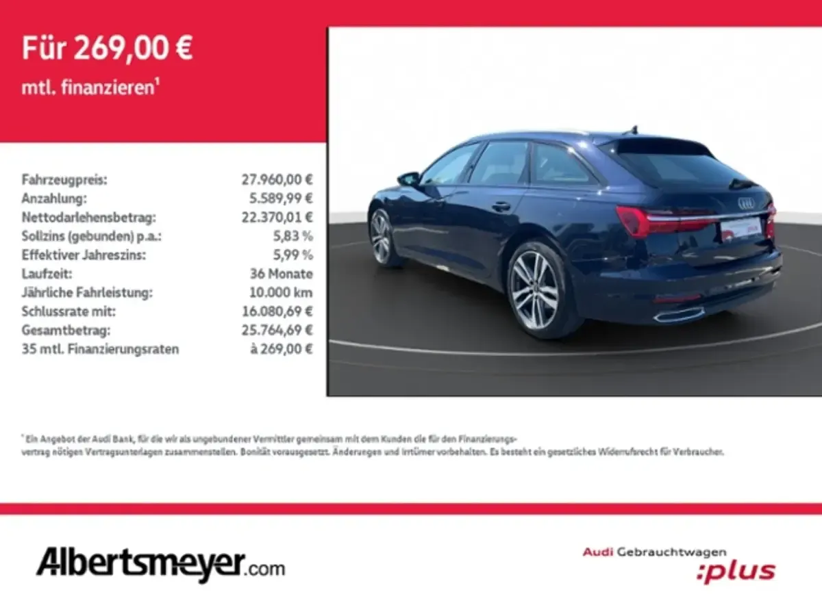 Gebraucht Audi A6 Basis 204 PS (150 kW) 2023 Blau Kombi