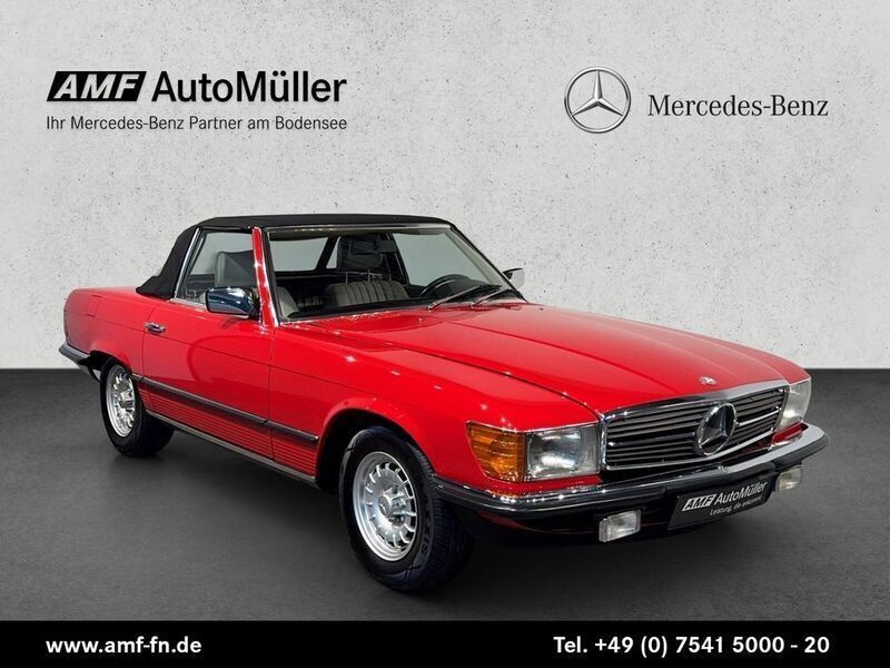 Signalrot Gebraucht 1985 Mercedes SL380 Cabrio | 27.400 € - Bild 1/4