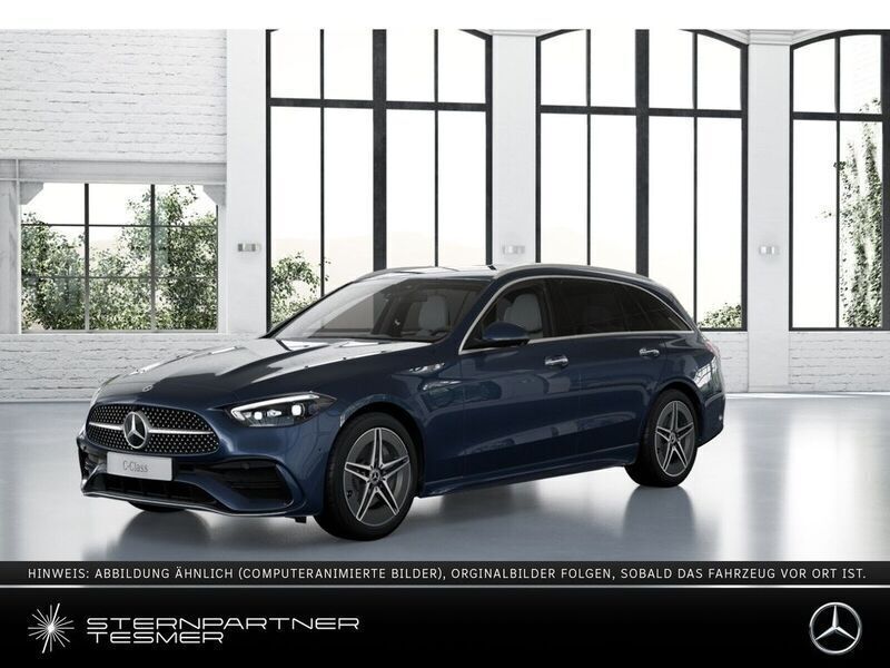 Blau Neu 2025 Mercedes C180 AMG line Limousine | 57.648 € - Bild 1/4