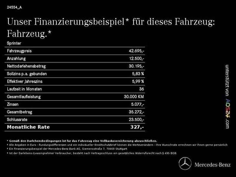 Gebraucht Mercedes Sprinter 170 PS (125 kW) 2024 Arktikweiß Van