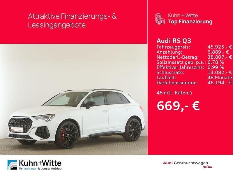 Gletscherweiß metallic Gebraucht 2021 Audi RS Q3 Ambiente SUV | 45.925 € (Guter Preis) - Bild 1/3