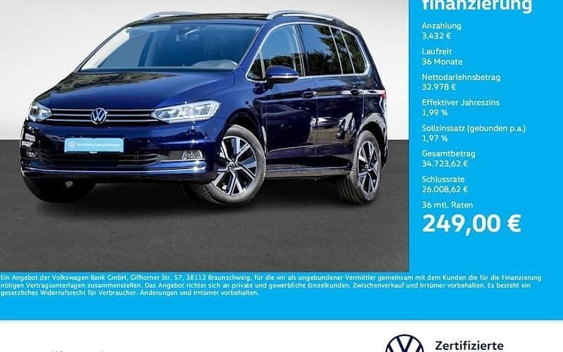 Blau Gebraucht 2024 VW Touran Highline Van / Kleinbus | 36.410 € (Fairer Preis) - Bild 1/4