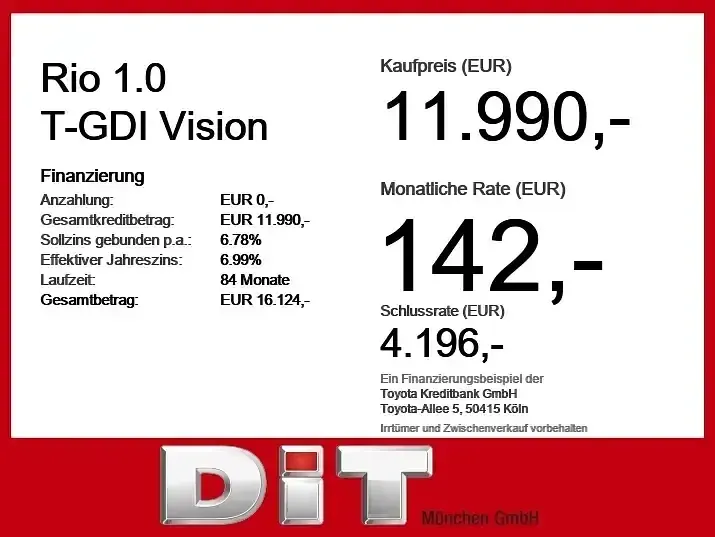 Gebraucht Kia Rio Vision 101 PS (74 kW) 2022 (ud) clear white s Limousine