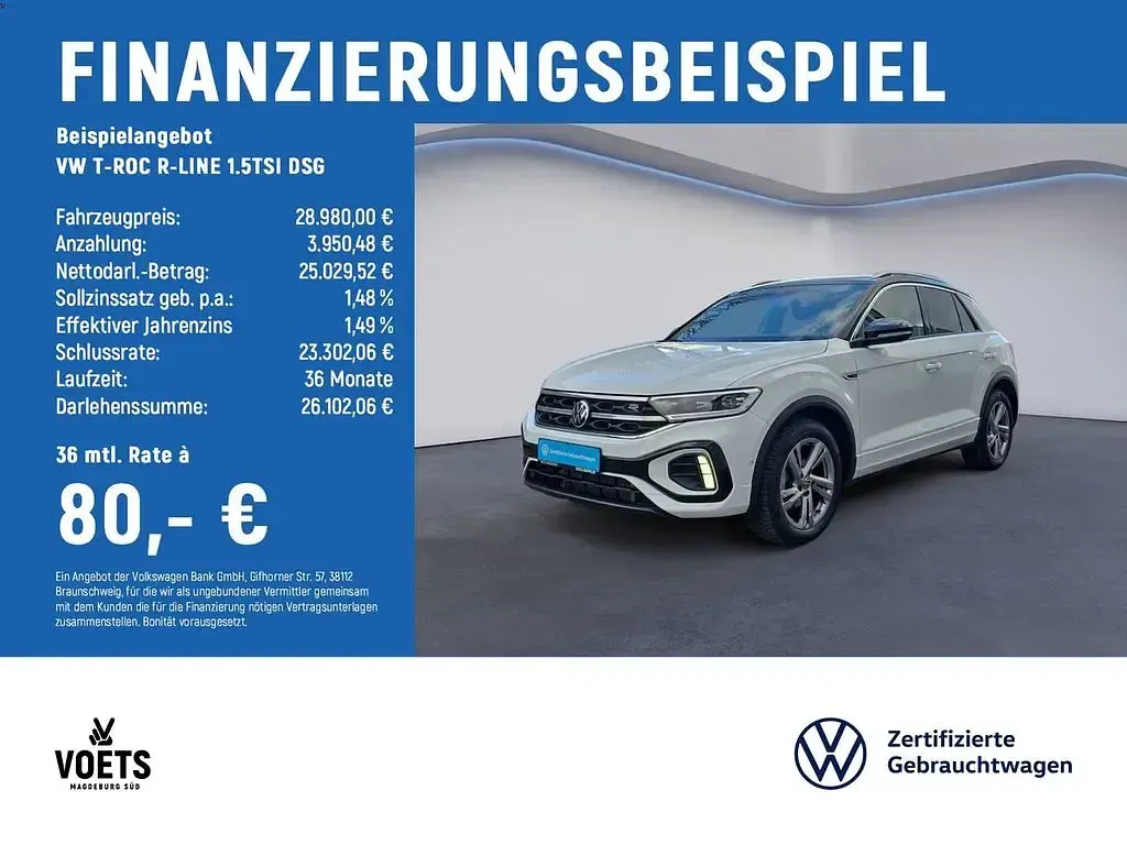 Gebraucht VW T-Roc Cabriolet R-line 150 PS (110 kW) 2025 Weiß SUV