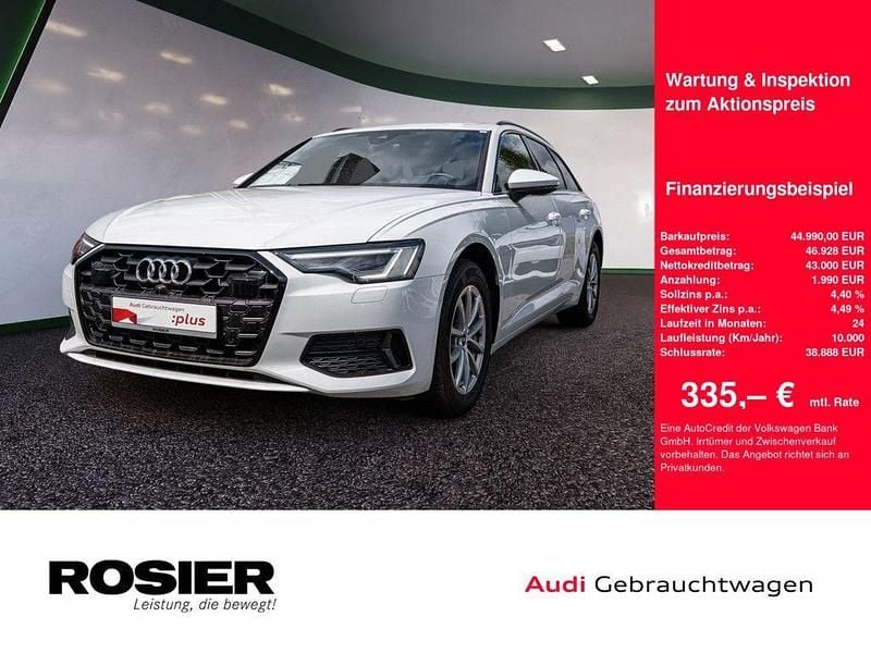 Gletscherweiß metallic Gebraucht 2024 Audi A6 Advanced Plus Kombi | 44.990 € (Guter Preis) - Bild 1/4