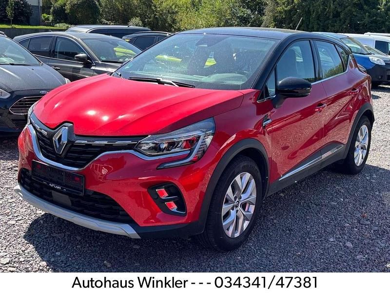 Rot nnp + schwarz gne Gebraucht 2021 Renault Captur Intens SUV | 15.990 € (Fairer Preis) - Bild 1/4