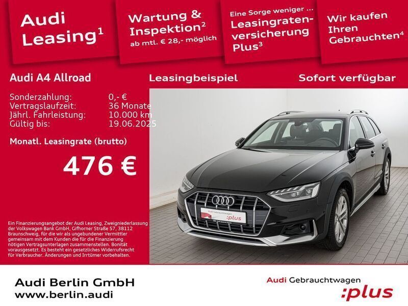 Mythosschwarz metallic Gebraucht 2024 Audi A4 Allroad Sport Kombi | 55.900 € - Bild 1/3