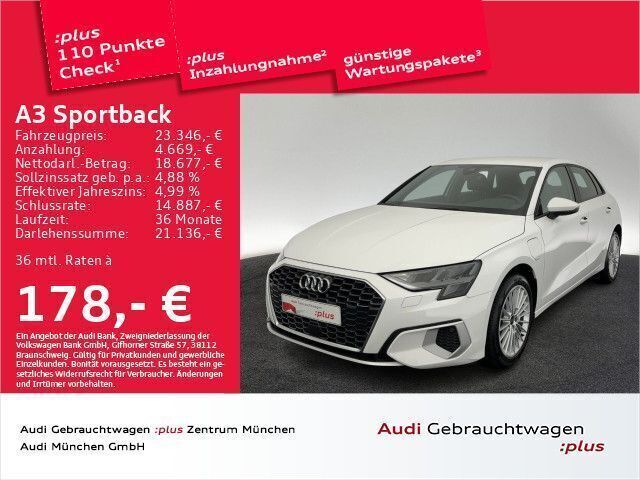 Ibisweiß Gebraucht 2022 Audi A3 Sportback e-tron Advanced Plus Limousine | 24.682 € (Guter Preis) - Bild 1/2