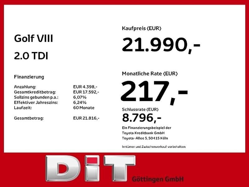 Gebraucht VW Golf VIII Move 116 PS (85 kW) 2023 Oryxweiß perlmutteffekt Limousine