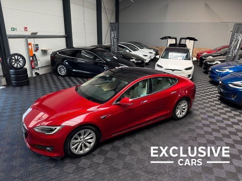 Rot Gebraucht 2017 Tesla Model S Limousine | 30.750 € (Fairer Preis) - Bild 1/4
