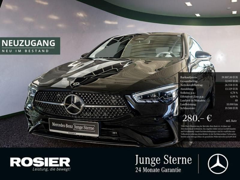 Schwarz / kosmosschwarz (metallic) Gebraucht 2025 Mercedes CLA250 AMG Limousine | 39.887 € (Guter Preis) - Bild 1/4