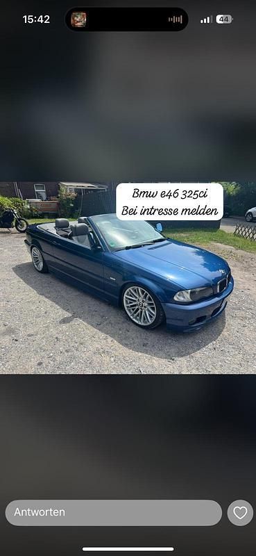 Blau Gebraucht 2001 BMW 325 Cabriolet M Sport Cabrio | 8.500 € (Teuer) - Bild 1/4