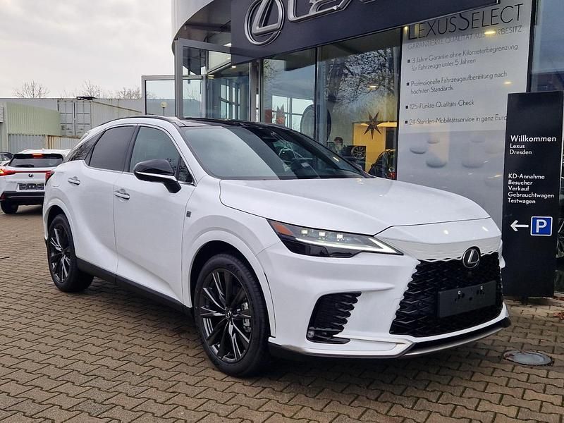 Fuijiweiß glass flake Gebraucht 2025 Lexus RX450h E-FOUR F-Sport SUV | 66.950 € (Superpreis) - Bild 1/3