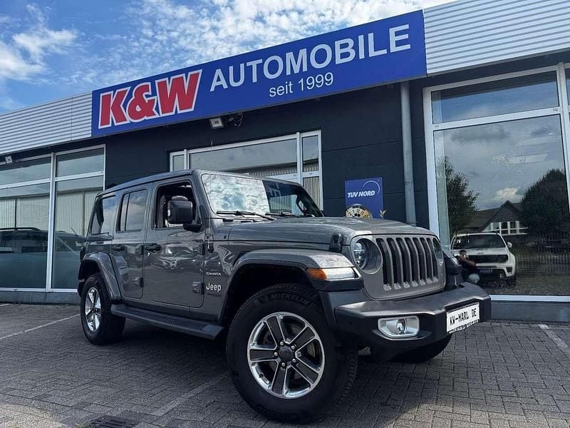 Ceramic gray Gebraucht 2019 Jeep Wrangler Unlimited Sahara SUV | 44.990 € (Guter Preis) - Bild 1/4