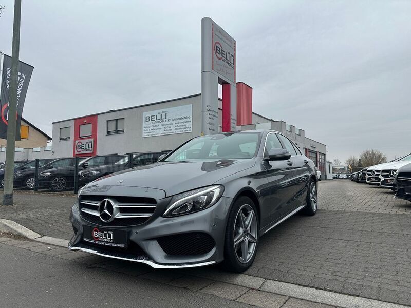 Selenitgrau metalliclack Gebraucht 2018 Mercedes C220 AMG line Limousine | 23.950 € (Teuer) - Bild 1/4