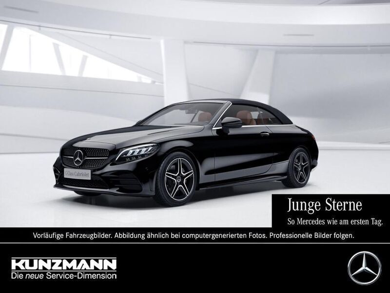 Schwarz Gebraucht 2020 Mercedes C200 AMG Cabrio | 35.380 € - Bild 1/4