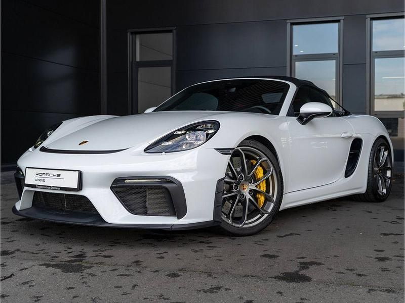 Weiss Gebraucht 2020 Porsche 718 Spyder Cabrio | 98.718 € (Guter Preis) - Bild 1/4