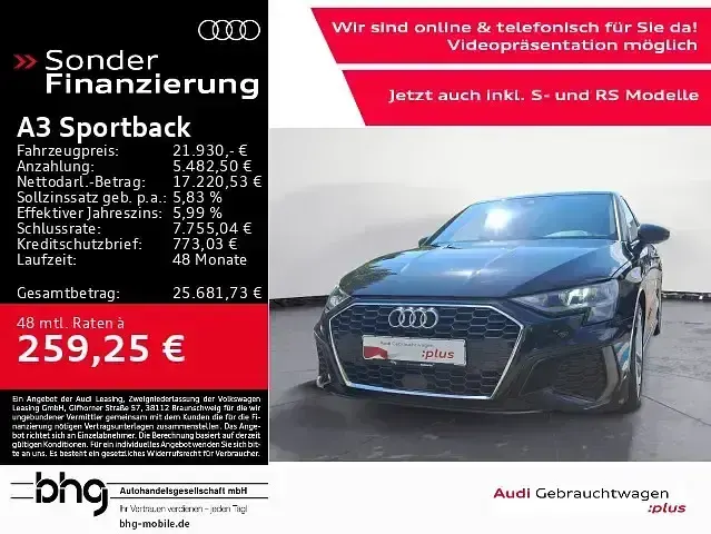 Gebraucht Audi A3 S-Line 110 PS (80 kW) 2022 Limousine