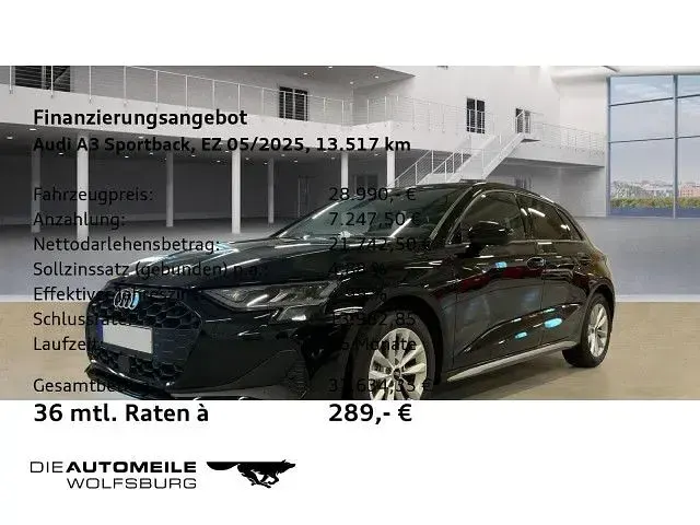 Gebraucht Audi A3 Ambiente 150 PS (110 kW) 2025 Brillantschwarz Limousine