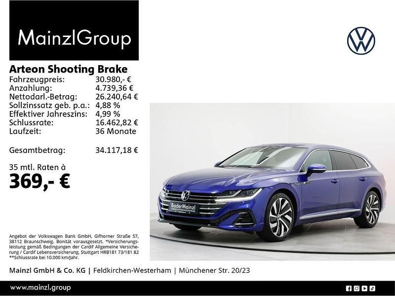 Blau Gebraucht 2023 VW Arteon R-line Limousine | 30.980 € (Guter Preis) - Bild 1/3