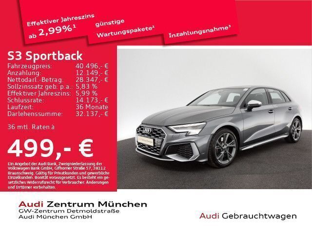 Daytonagrau perleffekt Gebraucht 2023 Audi S3 Ambiente Limousine | 43.182 € (Fairer Preis) - Bild 1/2