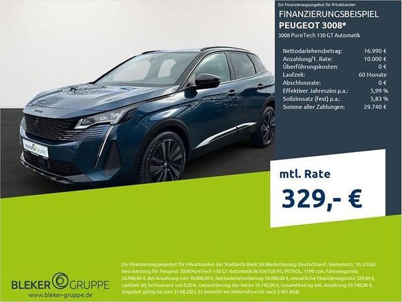 Celebes blau Gebraucht 2023 Peugeot 3008 GT SUV | 24.680 € (Fairer Preis) - Bild 1/3
