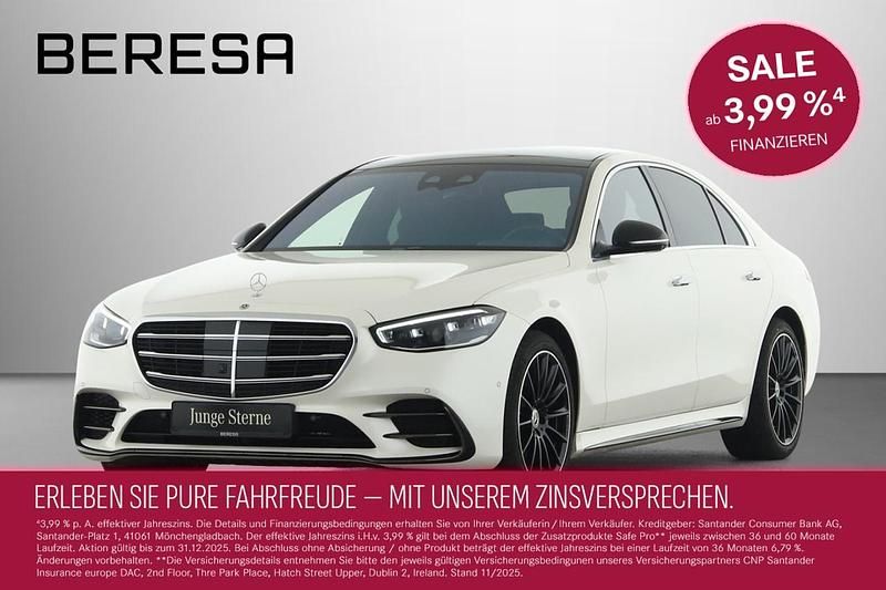 Weiss manufaktur diamantweiß bright Gebraucht 2023 Mercedes S580 AMG Limousine | 107.880 € (Fairer Preis) - Bild 1/4