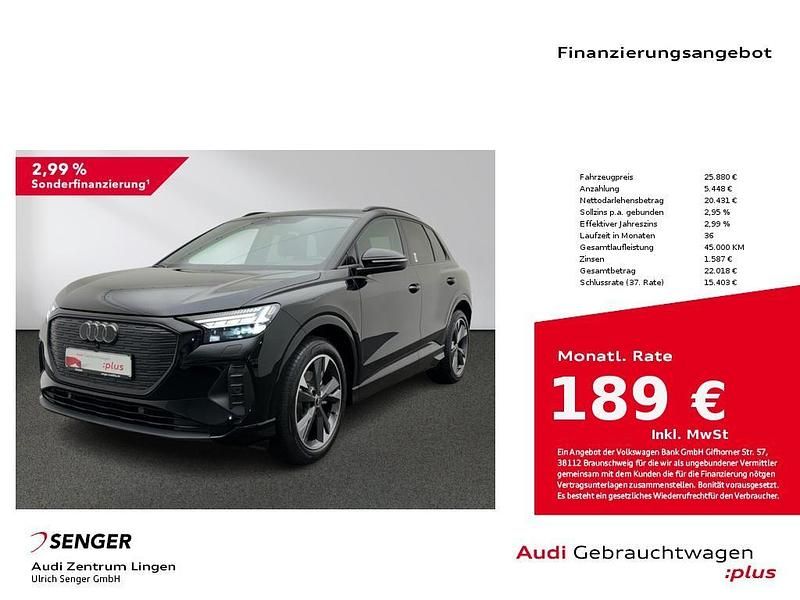 Mythosschwarz metallic Gebraucht 2021 Audi Q4 e-tron Advanced SUV | 25.880 € (Etwas zu teuer) - Bild 1/4