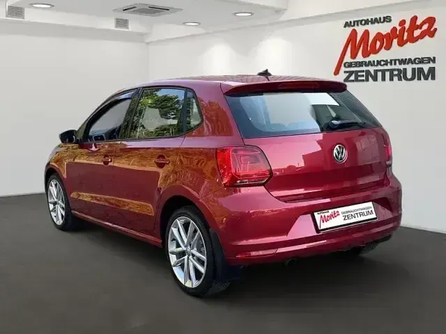 Gebraucht VW Polo Highline 90 PS (66 kW) 2014 Rot Kleinwagen