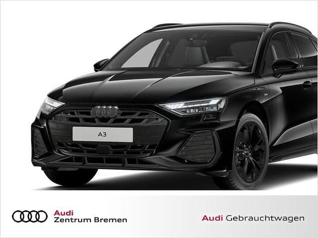 Mythosschwarz metallic Gebraucht 2025 Audi A3 Sportback e-tron S-Line Limousine | 51.950 € - Bild 1/4