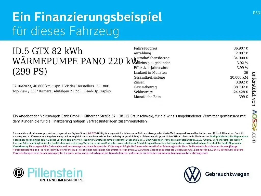 Gebraucht VW ID.5 GTX 219 kW (299 PS) 2023 Weiß SUV