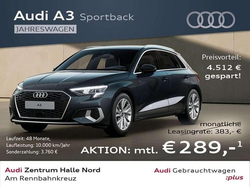 Manhattangrau metallic Gebraucht 2024 Audi A3 Sportback Advanced Plus Kombi | 37.590 € (Teuer) - Bild 1/4