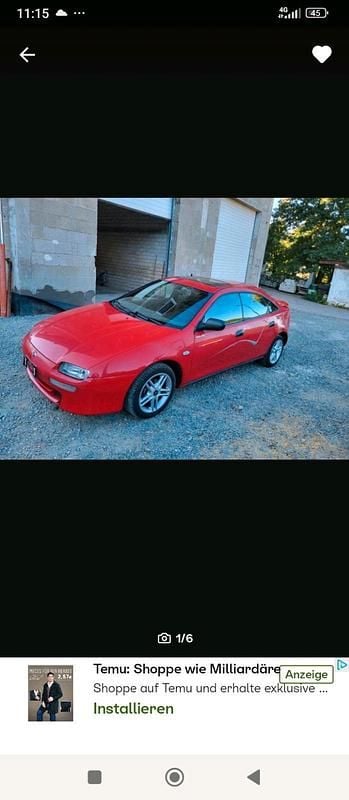 Rot Gebraucht 1996 Mazda 323F Limousine | 650 € (Teuer) - Bild 1/4