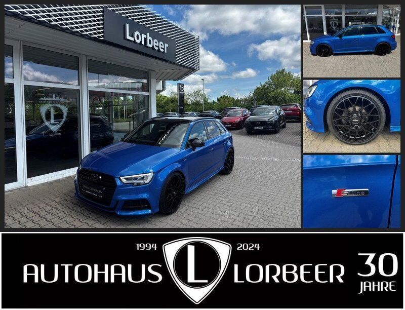 Blau Gebraucht 2019 Audi A3 Sportback S-Line Limousine | 23.490 € (Etwas zu teuer) - Bild 1/4