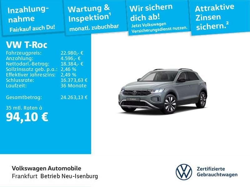 Blau Gebraucht 2025 VW T-Roc Goal SUV | 22.980 € (Fairer Preis) - Bild 1/4
