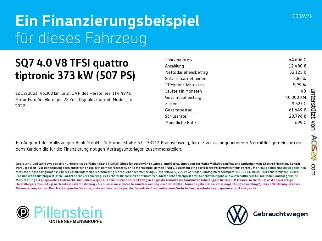 Brugt Audi SQ7 Ambiente 507 HK (372 kW) 2021 Blå SUV