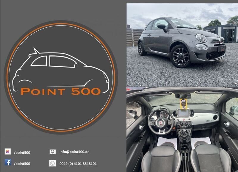 Grau Gebraucht 2022 Fiat 500C Sport Cabrio | 12.980 € (Fairer Preis) - Bild 1/4